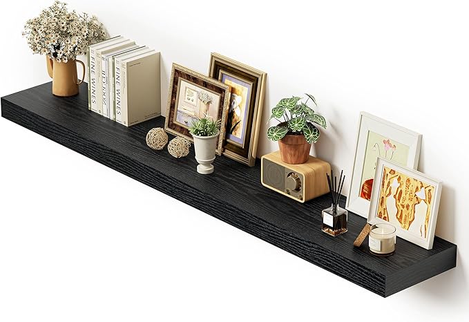Vivelove 10" Deep Floating Shelves for Wall, 55in Long Shelf for Bathroom, Living Room, Kitchen, Farmhouse, Shelves for Room 