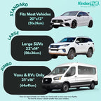 Car Window Shades - Certified 99.79% UVA & 99.95% UVB sun protection. Award winning car sun shade for side windows. 4 Pack (2 Transparency options) 20" x 12" -window shade for car baby by Kinder Fluff
