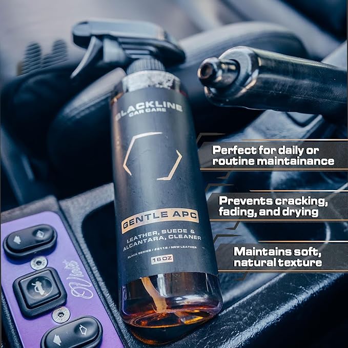 Blackline Car Care - Gentle APC - Streak free total Interior Cleaner and Protectant, Safe for Cars, Motorcycles & More. 16 fl
