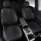 CAR PASS 3D Foam Mesh Leather Car Seat Covers Front Seats, Breathable Two Front Seat Cover for Cars, Comfortable Universal Fi