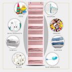 HOMELUX THEORY UPGRADED 6 Tiers Over The Door Organizer Hanging - 100D EXTRA THICK & 50lbs HUGE CAPACITY, 12 Side Mesh Pocket