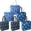 BeeGreen Sea Turtle Reusable Shopping Bags For Groceries 6 Pack- Large Foldable Tote Bags- Strong Handles for Heavy Groceries, Perfect for Supermarket, Farmers Market, and Storage Organization