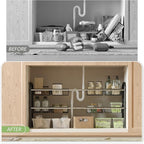 NETEL Under Sink Organizers and Storage, 2 Tier Expandable Under Cabinet Organizer Shelf with 8 Baskets, Expandable Shelf for