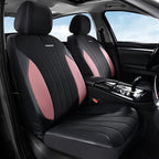 Coverado Seat Covers 5 Seats, Luxury Car Seat Covers Full Set, Automotive Car Protectors, Pink Driver Seat Covers, Car Access