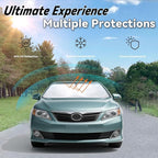 Windshield Sun Shade for 2007-2011 Toyota Camry, Car Front Window Sunshade with 240T Sun Visor Protector Blocks UV Rays Heat Sun Shield Accessories