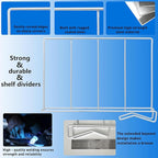 Wire Shelf dividers, Heavy Duty-Shelf dividers, [3.9"] Reinforced Wide BottomAnti &Tip Bottom Stability,Durable Coated Steel,