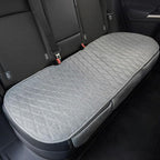 Universal Grey Anti-Slip Rear Car Seat Cover Size S - Faux Linen Bottom Bench Seat Cushion Fits Most of Vehicles Cars Truck S