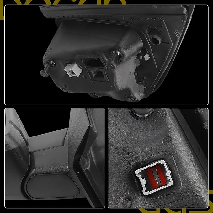 Dasbecan Left Driver Side Door Mirror Compatible with Ford F150 2015-2020 Non-Heated With Blind Spot glass Without Turn Signal Light Without Puddle Light Replace#FL3Z17683AK (3Pins) Black