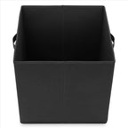 Casafield Set of 6 Collapsible Fabric Cube Storage Bins, Black - 13" Foldable Cloth Baskets for Shelves, Cubby Organizers & M
