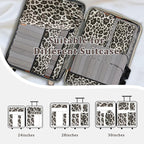 U+U 10 Set Compression Packing Cubes - Ultralight Leopard Travel Organizers with Laundry Bag, Space-Saving Suitcase Organizer