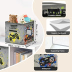 Clastyle Video Game Kid Storage Cube Organizer Set Black Gamepad Closet Clothes Cube Storage Bin Nursery Toddler Toy Box Ches