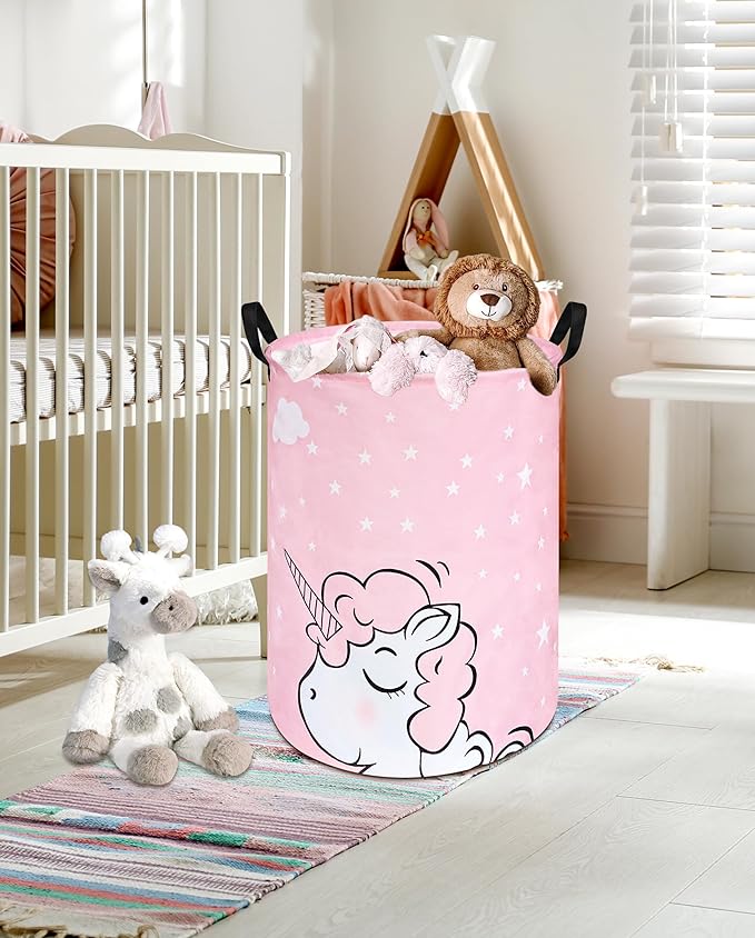 Round Laundry Basket Storage Bins Nursery Hamper Gift Baskets for Home,Office,Home Decor