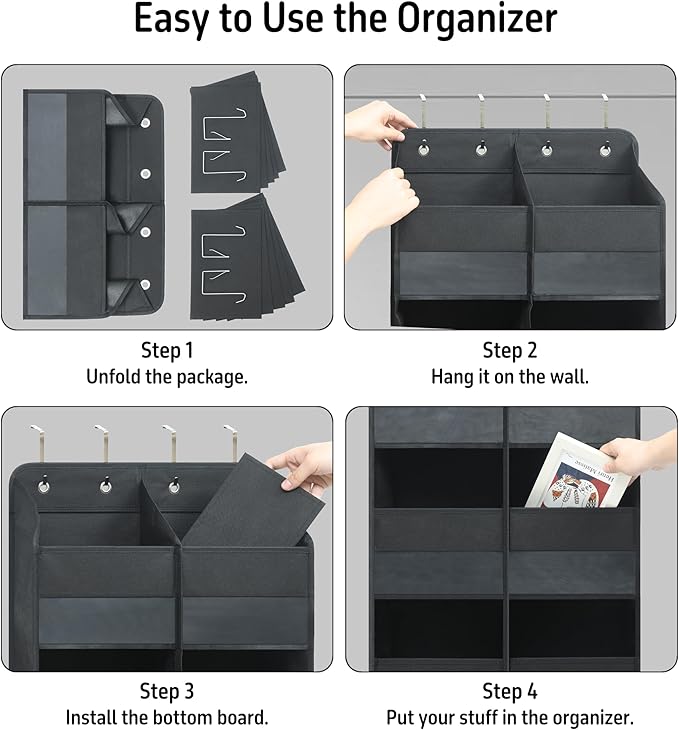 Giraffe Creation Over Door Hanging Organizer with 10 Large Capacity Pockets, Ideal Storage for Closet, Bathroom, Nursery, Bed