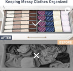 Joyoldelf Sock Drawer Organizer Divider 4 Packs Underwear Organizer, 2 x 24 Cell + 2 x 16 Cell Closet Organizers and Storage 