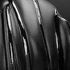 CAR PASS Ultra+ Nappa Patent Leather Car Seat Covers Full Set Universal Cushioned,Soft Breathable Waterproof Anti-Slip Driver