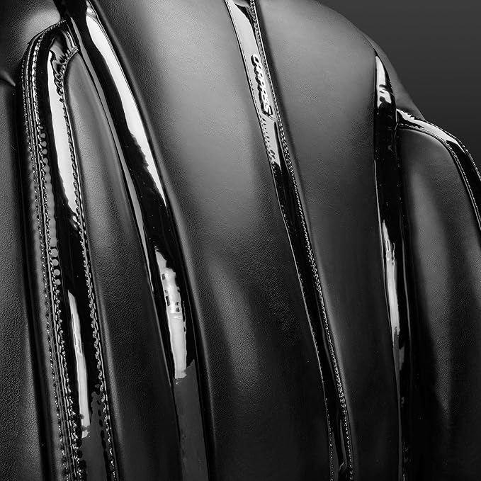 CAR PASS Ultra+ Nappa Patent Leather Car Seat Covers Full Set Universal Cushioned,Soft Breathable Waterproof Anti-Slip Driver