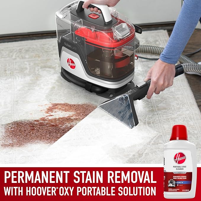 Hoover CleanSlate Plus Portable Carpet + Upholstery Spot Cleaner Machine, Powerful Suction with Versatile Tools, Pet Stain Re