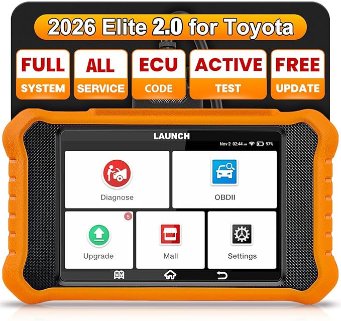 Launch Creader Elite 2.0 Bidirectional Scan Tool fit for Toyota/Lexus, 2026 Full System OBD2 Scanner, All Reset Service Code