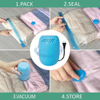 Vacuum Storage Bags with Electric Pump, Space Saver Vacuum Seal Bags with Pump, Sealer Compression for Clothes, Comforters, B