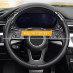 KAFEEK Carbon Fiber Steering Wheel Cover, Universal 15 inch, Anti-Slip, Odorless,Black