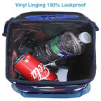 EPAuto Waterproof Car Trash Can with Lid and Storage Pockets, 1.8 Gallon, Blue