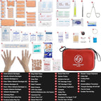 Premium First Aid Kit, 320 Piece Waterproof Hard Shell Eva First Aid Kit for Home, Camping, Cars, Hiking, Travel, Businesses 
