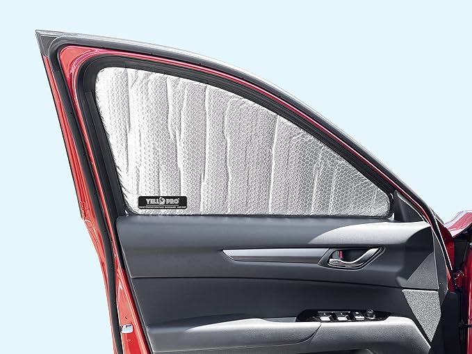 Side Window Front Seat Reflective Sunshade Custom Fit for 2017 2018 2019 2020 2021 2022 2023 2024 2025 Mazda CX-5 SUV, Select, Preferred, Premium, Plus, Carbon Edition, Sport, Grand Touring (Set of 2)
