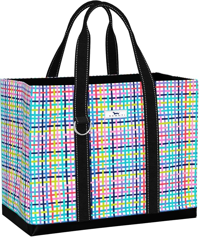 SCOUT Original Deano Tote Large - Durable Lightweight Open Top Beach, Pool & Lake Bag, Inside Zip Pocket, Folds Flat