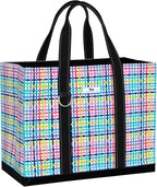 SCOUT Original Deano Tote Large - Durable Lightweight Open Top Beach, Pool & Lake Bag, Inside Zip Pocket, Folds Flat