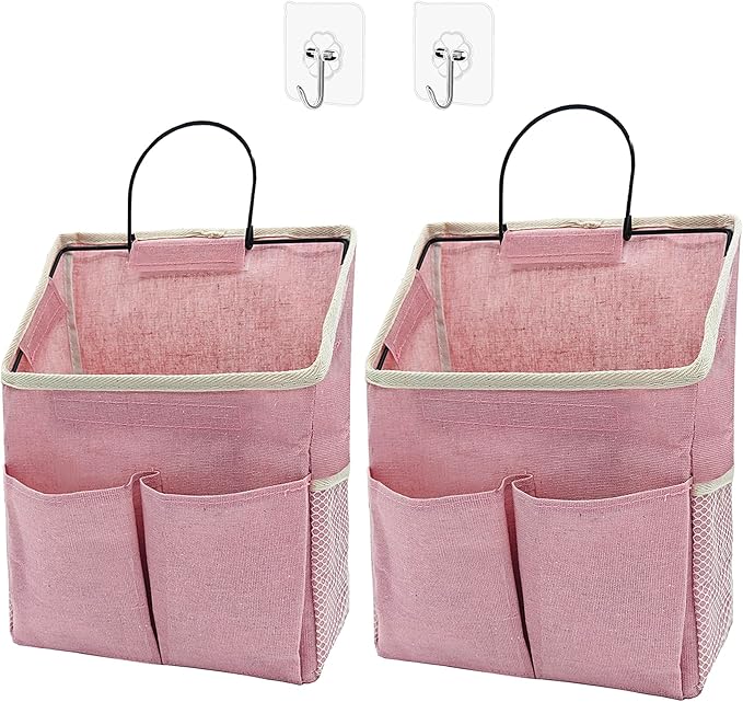2pcs Wall Hanging Storage Bag,Wall Hanging Organizer Bags with Pockets, Wall Organizer Storage for Dormitory Bathroom Bedroom