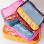 ban.do Getaway Polyester and Mesh Packing Cube Set, Includes 4 Foldable Luggage Organizers in Various Sizes (Really Important