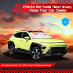 ARISMOTOR Windshield Sun Shade for Hyundai Kona 2018-2023, Custom Fit Foldable Front Window Sunshade Sun Visor Protector, Block UV Rays Keep Your Car Cooler