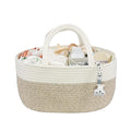 Large Baby Diaper Caddy Organizer for Girl Boy Rope Nursery Storage Bin Basket Portable Holder Tote Bag for Changing Table Ca