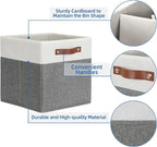 Temary Storage Cubes 12x12 Fabric Cube Storage Bins Foldable Storage Baskets with Handles, Decorative Storage Boxes for Organ