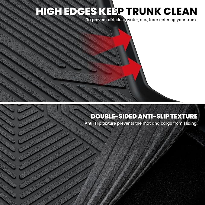 LASFIT Cargo Mat for Subaru Outback 2020-2025, All Weather TPE Custom Fit Easy Clean Durable No-Curling Trunk Mat for Outback 2025 2024 2023 2022 2021 2020 Trunk Liner, Black
