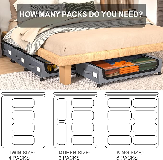 GoMaihe Underbed Storage & Clothes Storage Bin