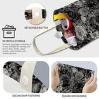 Cute Car Trash Can, Hanging Canvas Car Back Seat Organizer and Storage Bag, Funny Car Trash Bag For Travelling, Outdoor Cute Black Cat Flower