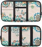 Butterfly Visor Organizer Storage Small Car Visor Organizer with Multi-Pocket Lightweight Soft Car Visor Storage Pouch for Card Pen Sunglasses Document Scratch-Resistant Sunvisor Organizers
