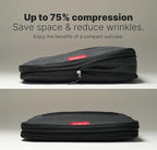 LeanTravel Premium Compression Packing Cubes for Travel - Suitcase Organizer Bags with Double Zipper & Breathable Mesh Panel 