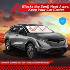 ARISMOTOR Windshield Sun Shade for NIS-san Ariya EV 2023-2025, Custom Fit Foldable Front Window Sunshade Sun Visor Protector, Block UV Rays Keep Your Car Cooler