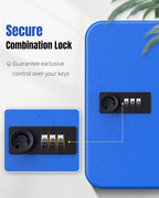 Uniclife 20 Keys Key Lock Box with Code, Wall Mount Lock Box for Keys with Code, Key Organizer with Tags, Key Cabinet, Key St