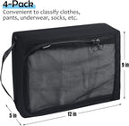 Gloppie 4-Pack Packing Cubes for Luggage - Organizer Suitcase Bags Set - Carry On Travel Accessories
