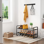 SNTD Shoe Rack - Expandable Shoe Organizer for Closet, Adjustable Metal Shoe Shelf Storage, Stackable Long Shoe Stand Holder 
