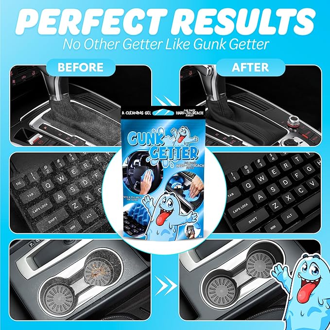 Cleaning Gel for Those Hard to Reach Places, Automotive Cup Holder Electronic Keyboard Office, Slime Gel Cleaner Dust Crumb R