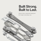 KeySmart Rugged - Multitool Key Holder for Keychain w/Bottle Opener and Pocket Clip, Organizer for Keys, EDC Keychains, Ring 