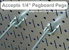 Wall Control 30-WRR-100GVB Galvanized Steel Pegboard Starter Kit