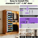 PAULONE 10-Pocket Multi-Use Over the Door Organizer, Heavy Duty 95lbs Capacity with Breathable Mesh, Versatile Hanging Storag