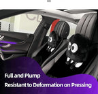 Car Headrest Pillow 2PCS Cute Big-Eyed Sprite Car Headrest Pillows Travel Neck Pillow Comfortable Neck Support - Plush Comfort Neck Cushions for Cars, Home & Office