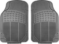 FH Group Automotive Floor Mats Climaproof for All Weather Protection Universal Fit Trimmable Heavy Duty fits Most Cars, SUVs, and Trucks, 2pc Front Set Solid Gray