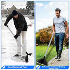 Snow Shovel, Ice Scraper, Floor Scraper Removal Tool, Flat Shovel Concrete Tools Long Handle for Driveway Sideway Walkway Road Garden Lawn Cleaning Heavy Duty - 12 INCH Wide Huge Size